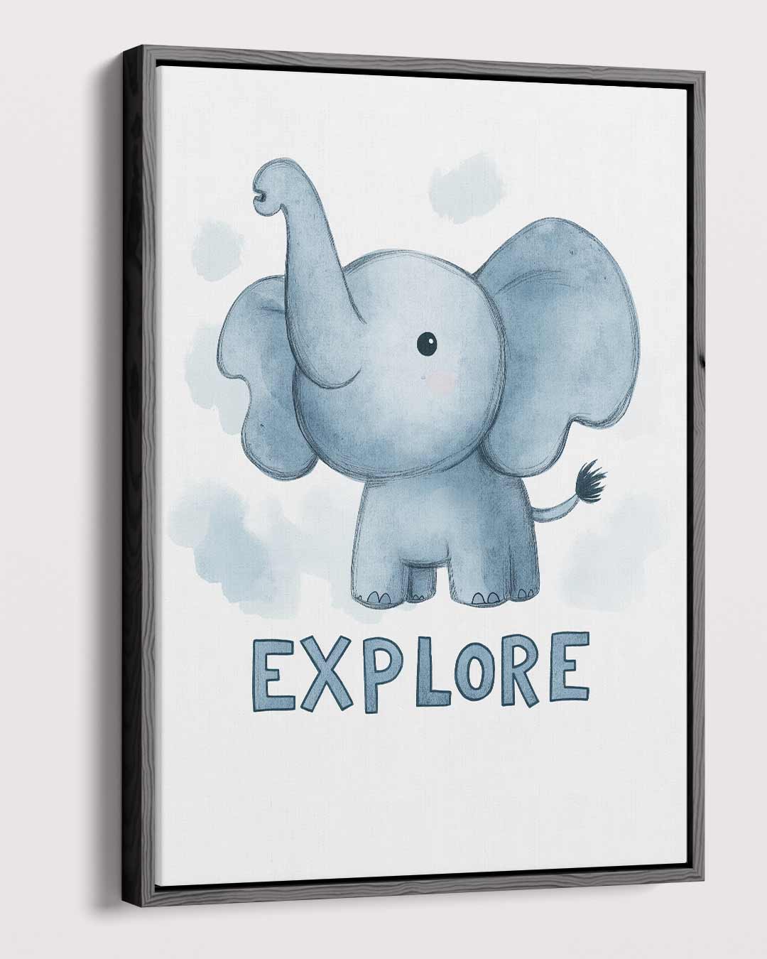 Dromerige Olifant Avontuur Kunstwerk-canvas-dibond-plexiglas-wanddecoratie-WallArtistic