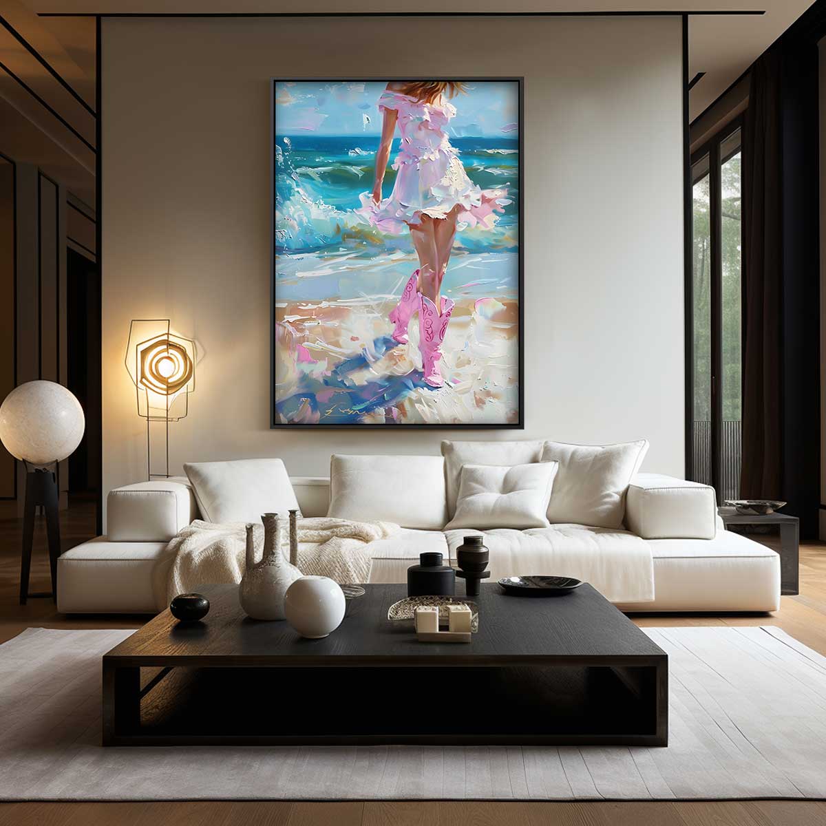 Zomerse Zeebries Kunstwerk-canvas-dibond-plexiglas-wanddecoratie-WallArtistic