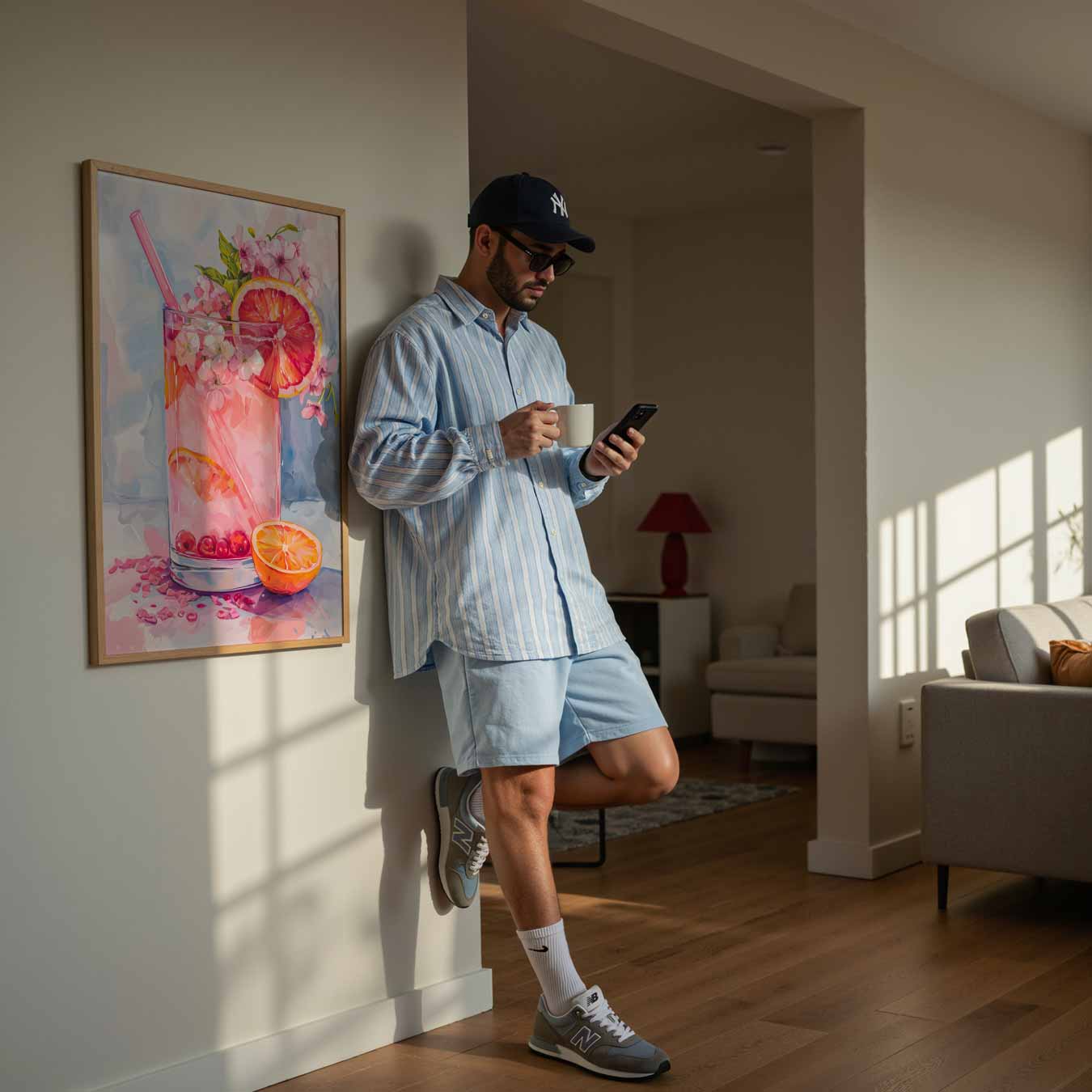 Zomerse Bloemen Cocktail Poster-WallArtistic