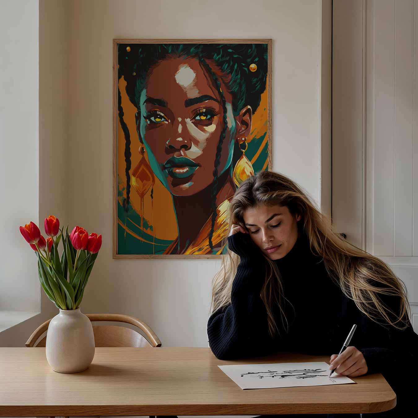 Vrouwelijke Kracht Portret Poster