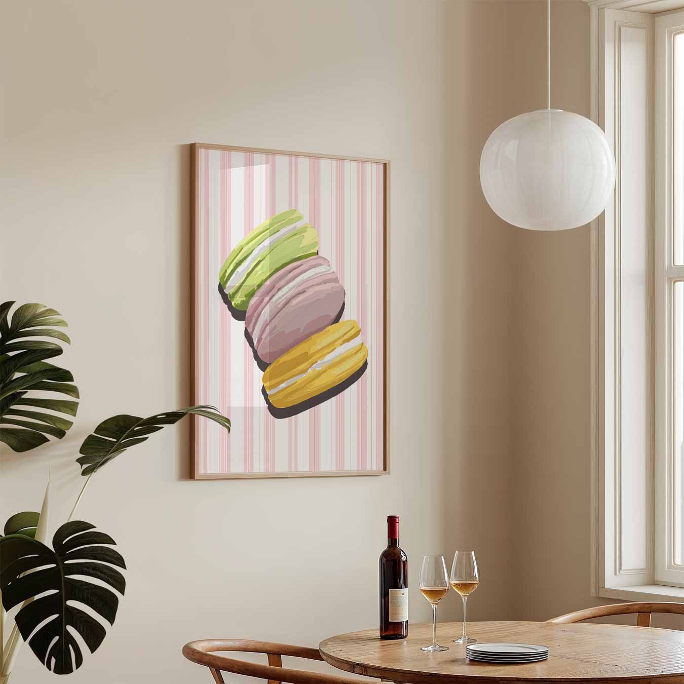 Kleurrijke Macaron Sfeerposter-WallArtistic