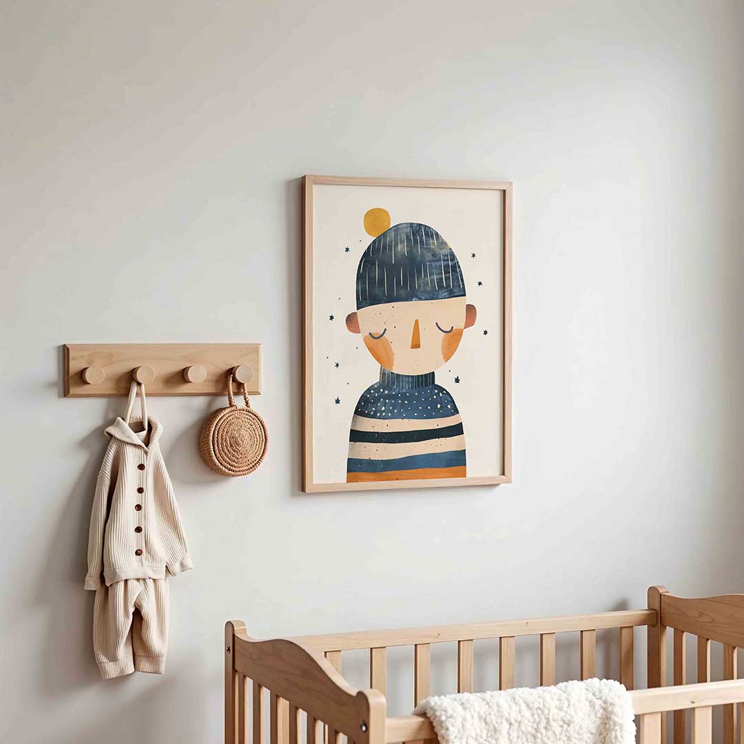 Kind met muts Poster