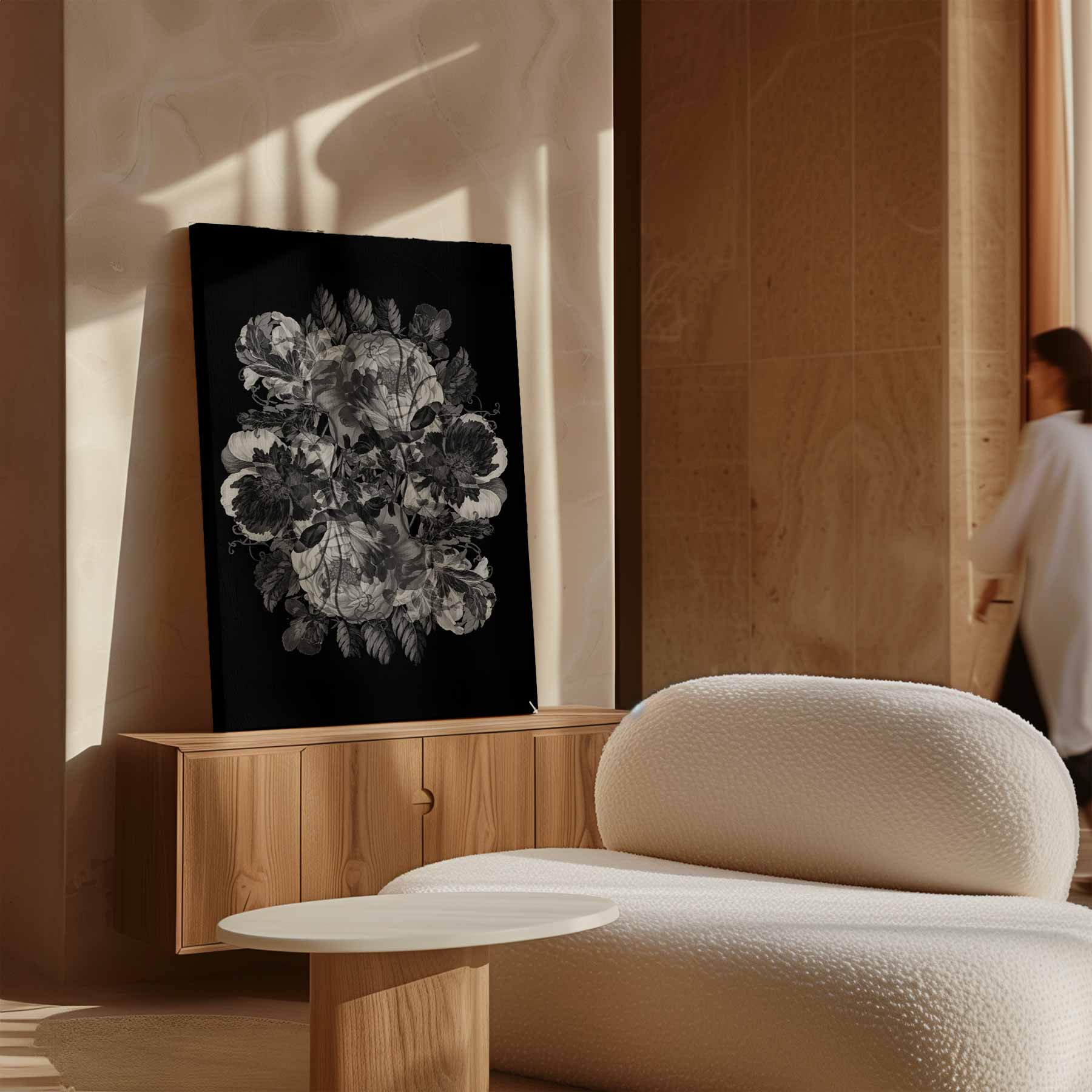 Mystieke Bloemenweelde Kunstwerk-canvas-dibond-plexiglas-wanddecoratie-WallArtistic