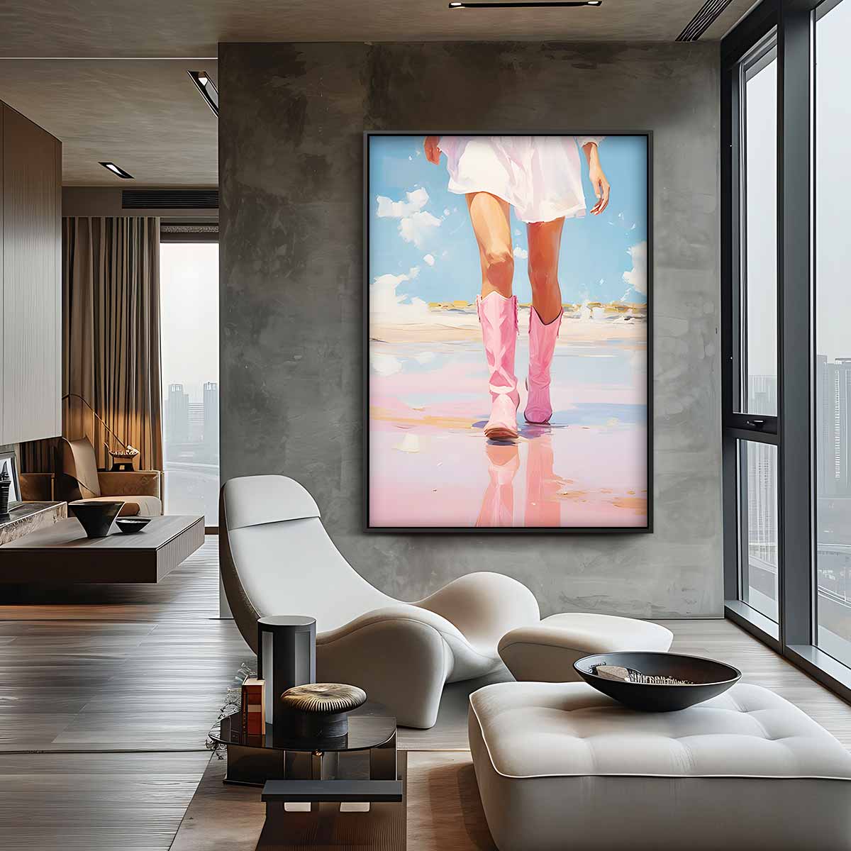 Vrolijk Wandelen Kunstwerk-canvas-dibond-plexiglas-wanddecoratie-WallArtistic