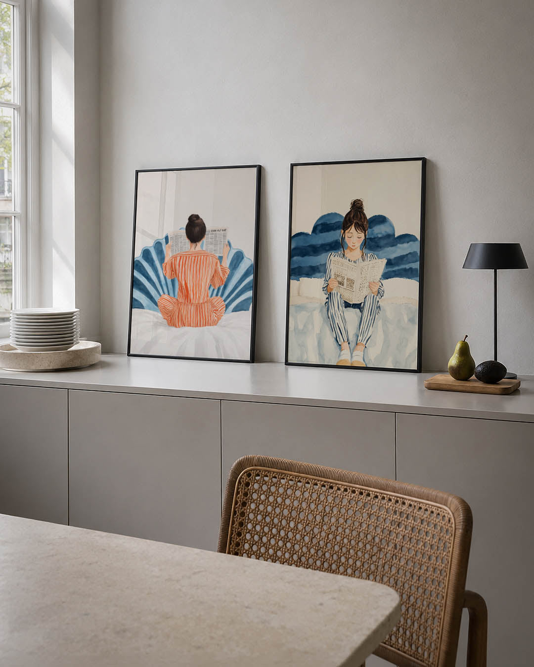 Kleurrijke lezing Posterset