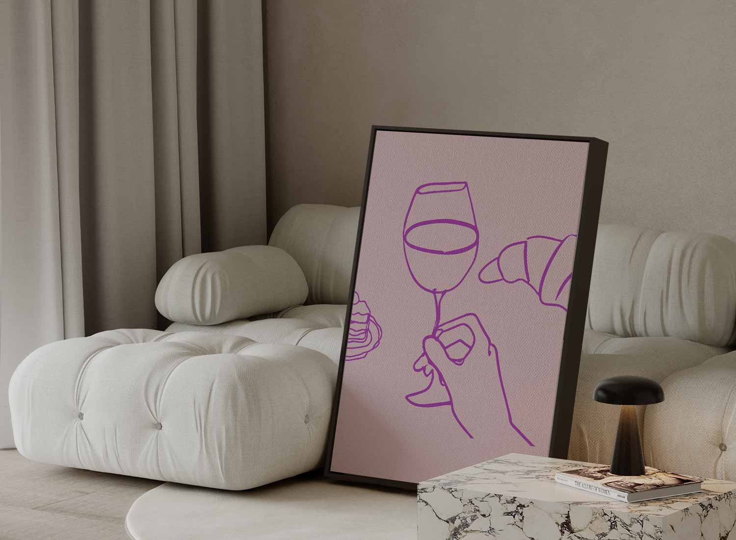 Lekkernijen in Lijn Kunstwerk-canvas-dibond-plexiglas-wanddecoratie-WallArtistic