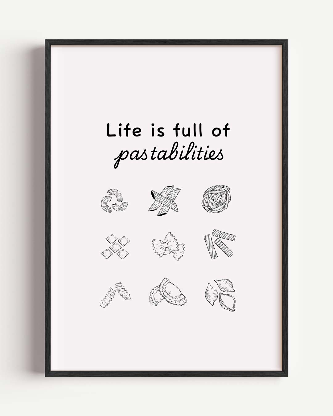 Pasta Mogelijkheden Poster-WallArtistic