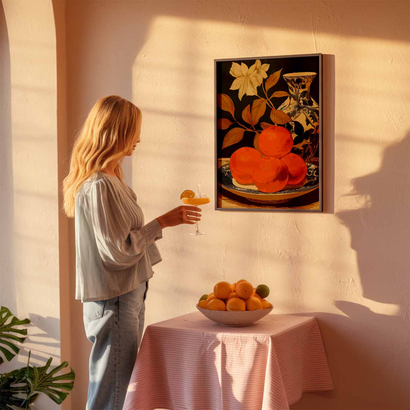 Tijdloze Sinaasappel Stilleven Poster