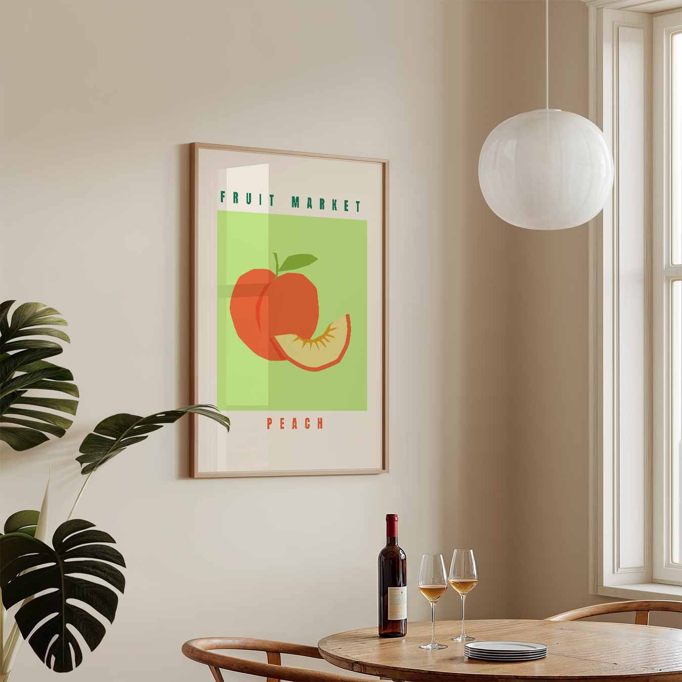 Fruit Market Perzik Poster-WallArtistic