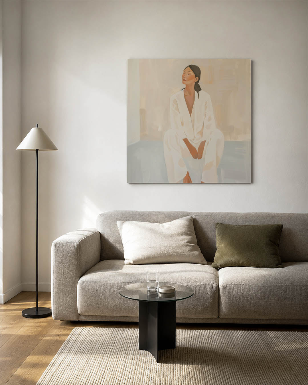 Zittende vrouw Kunstwerk