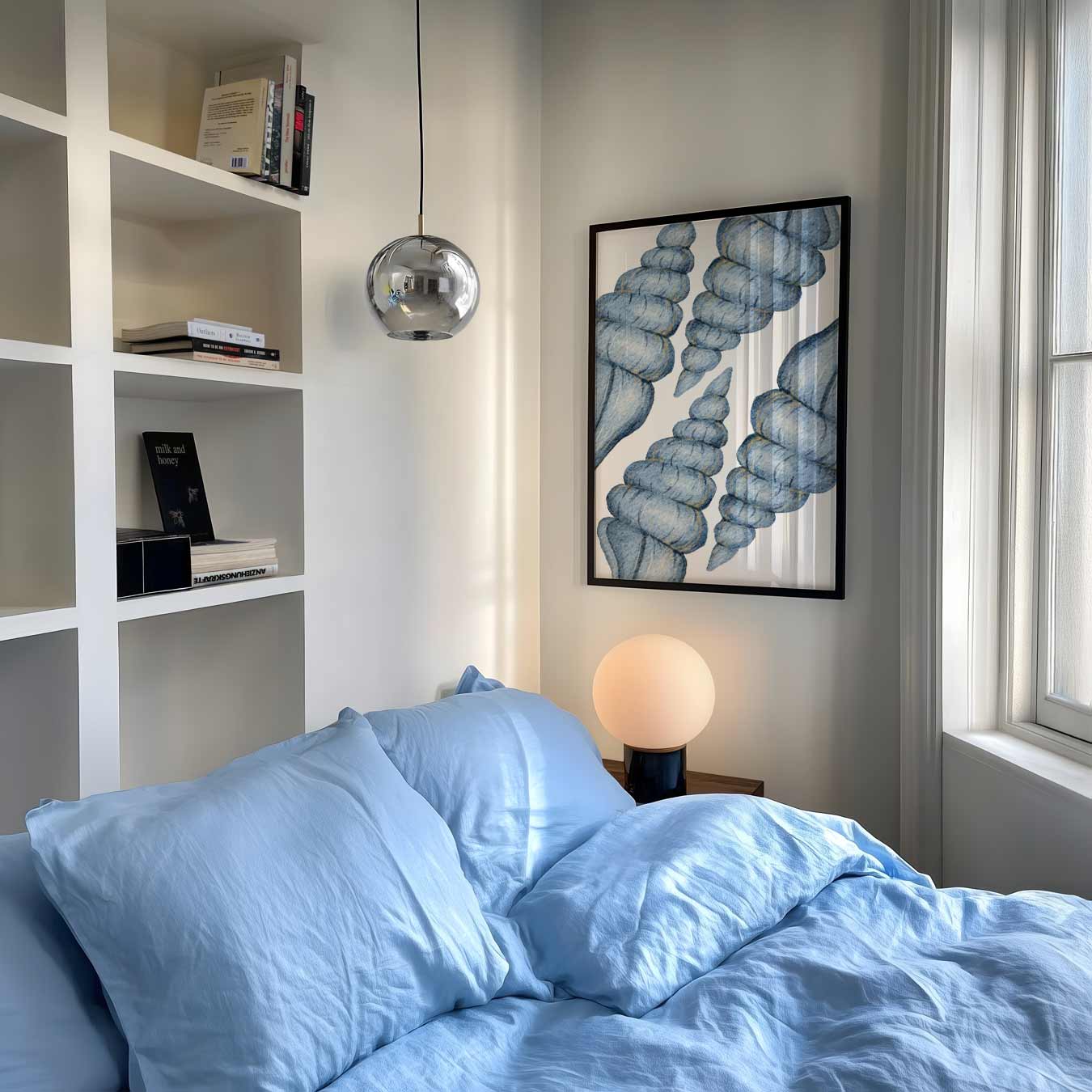 Blauwe Slakkenhuis Poster-WallArtistic