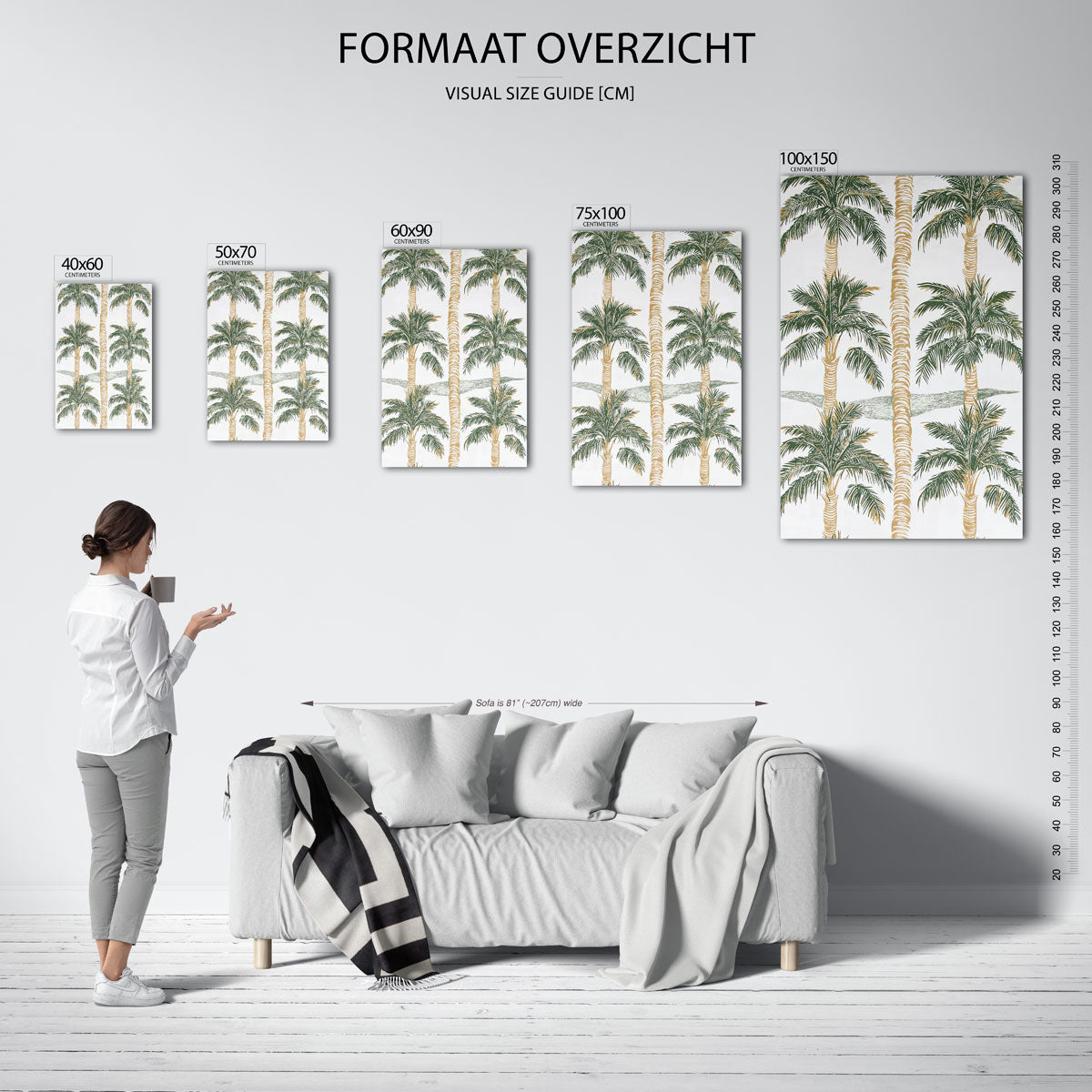 Palmbomenpatroon Kunstwerk