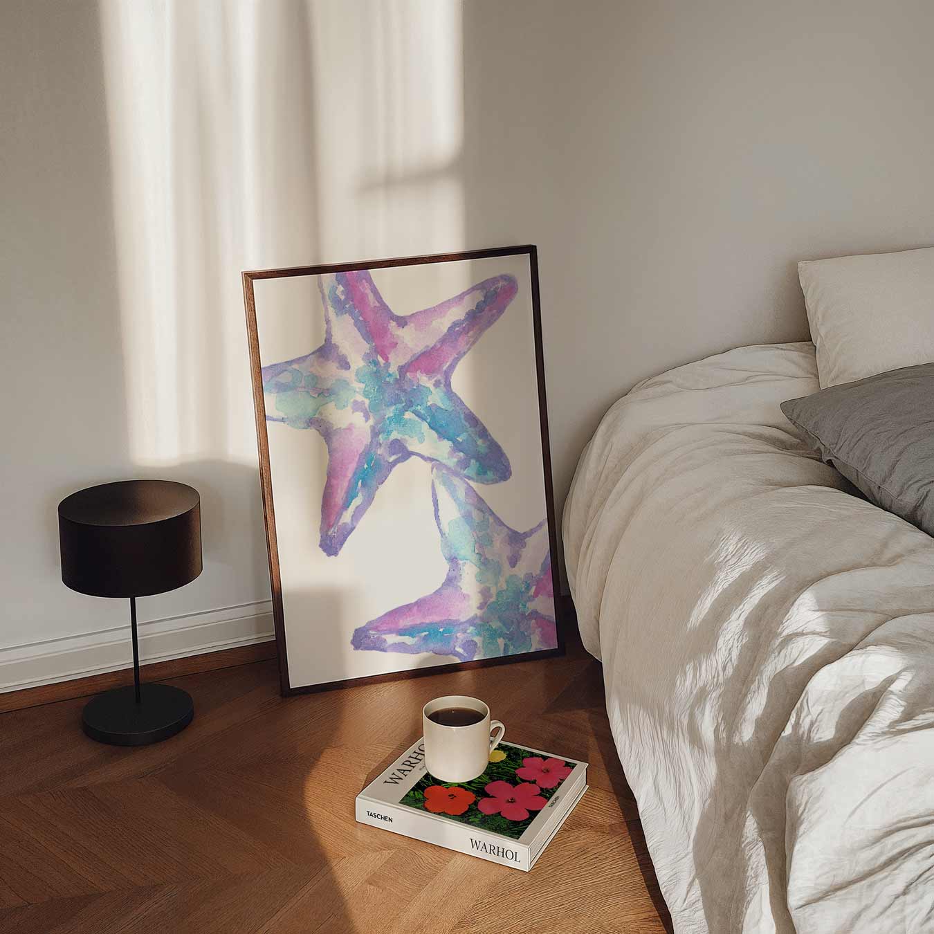 Paarse Zeesterren Poster-WallArtistic