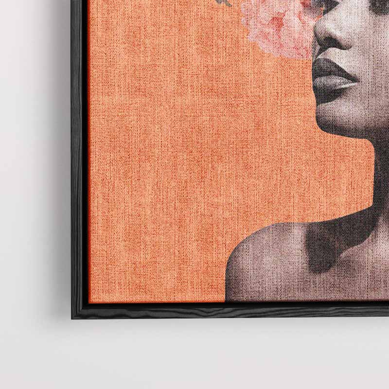 Bloemenfantasie Portret Kunstwerk-canvas-dibond-plexiglas-wanddecoratie-WallArtistic