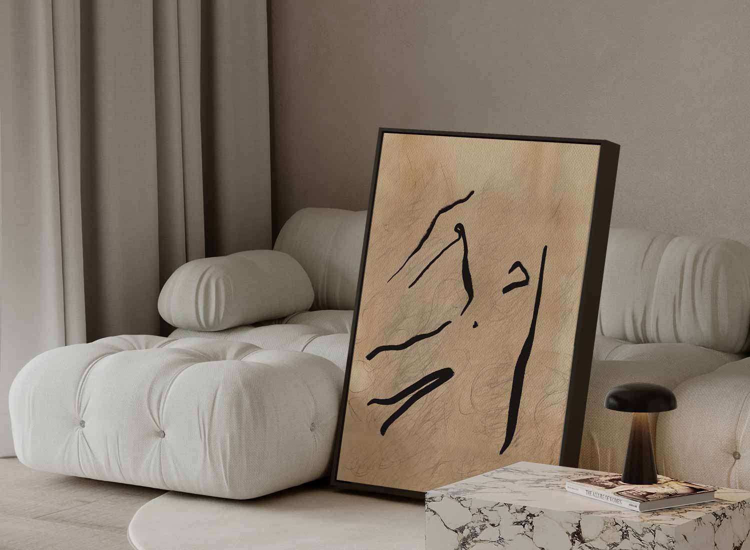 Elegante Lijnen Kunstwerk-canvas-dibond-plexiglas-wanddecoratie-WallArtistic