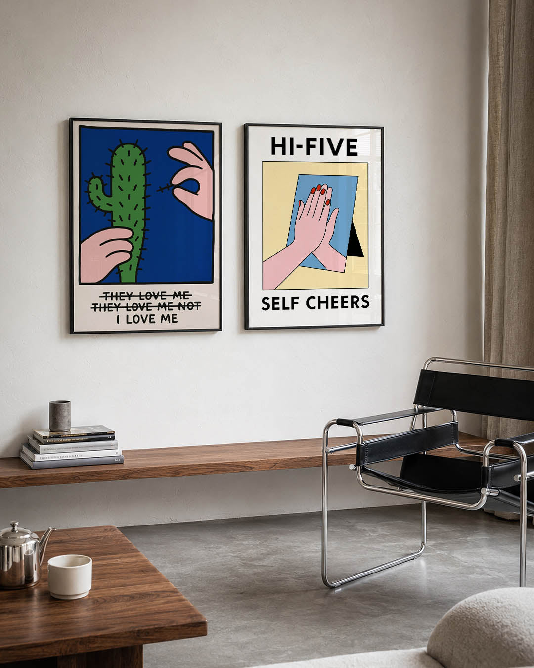 Cactus en handen Posterset