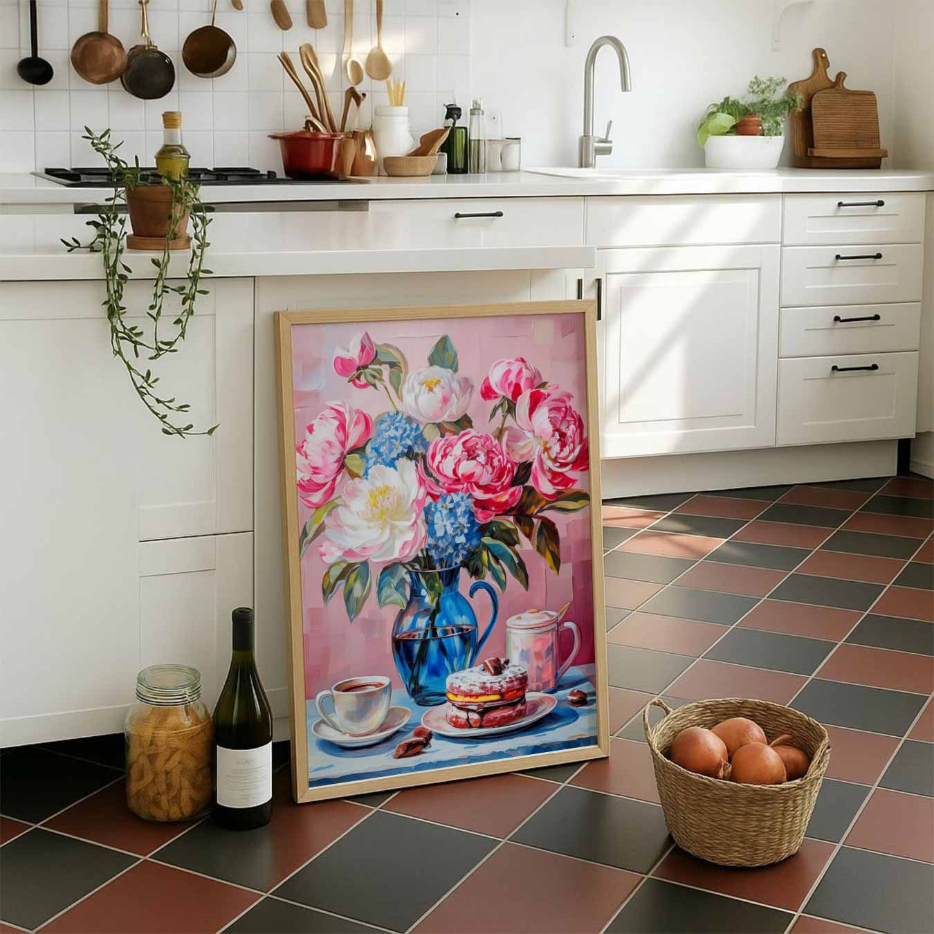 Bloemige Ontbijt Vibes Poster