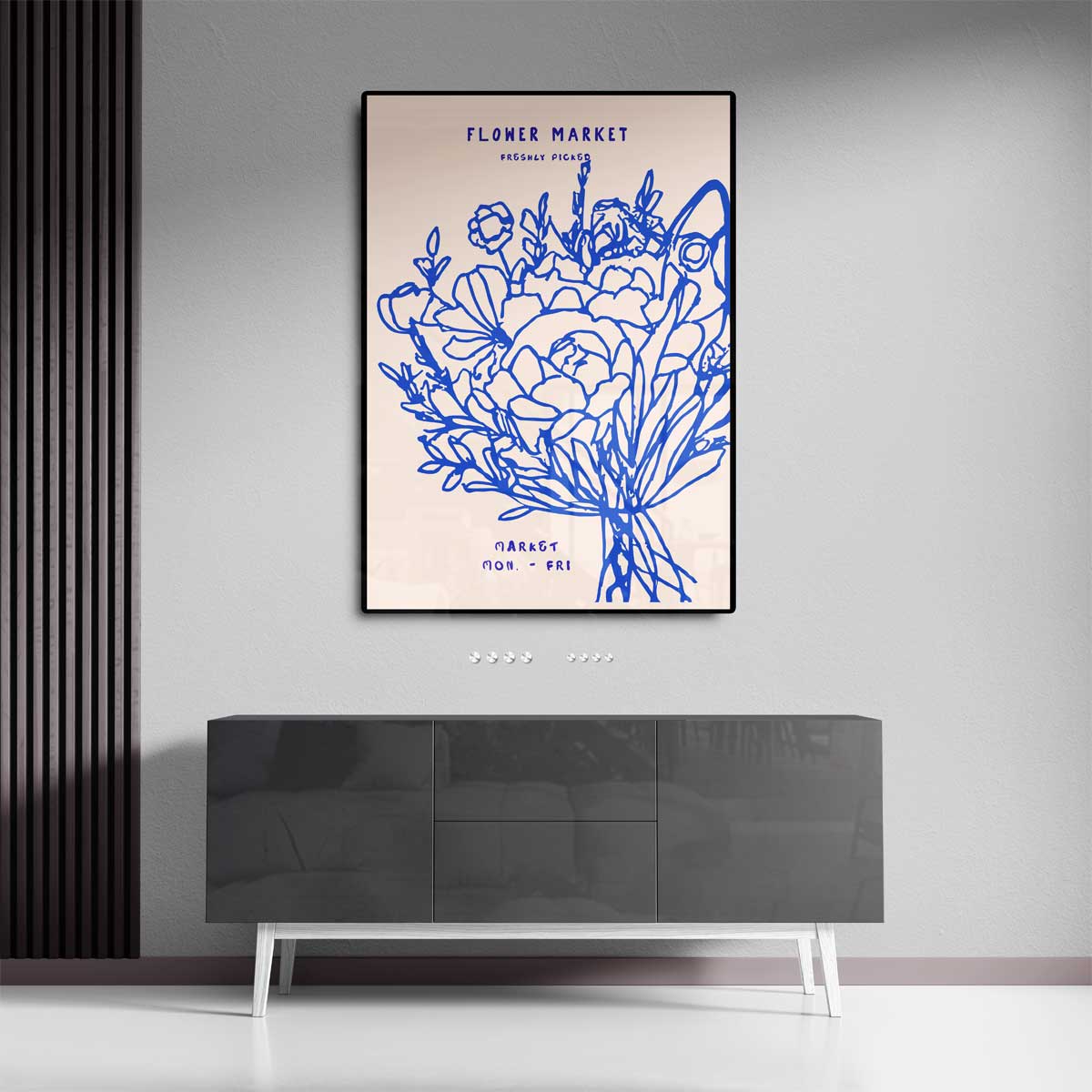 Bloemenmarkt Elegantie Kunstwerk-canvas-dibond-plexiglas-wanddecoratie-WallArtistic