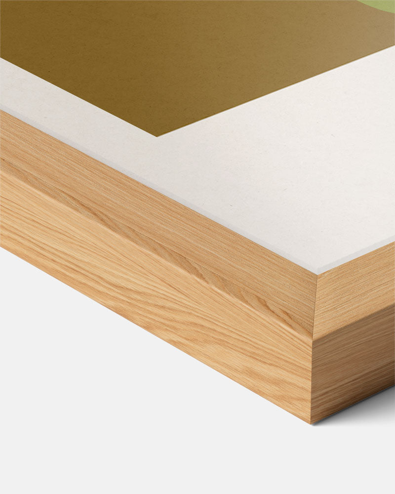 Abstrakte Groen-Bruine Kunstposter-WallArtistic