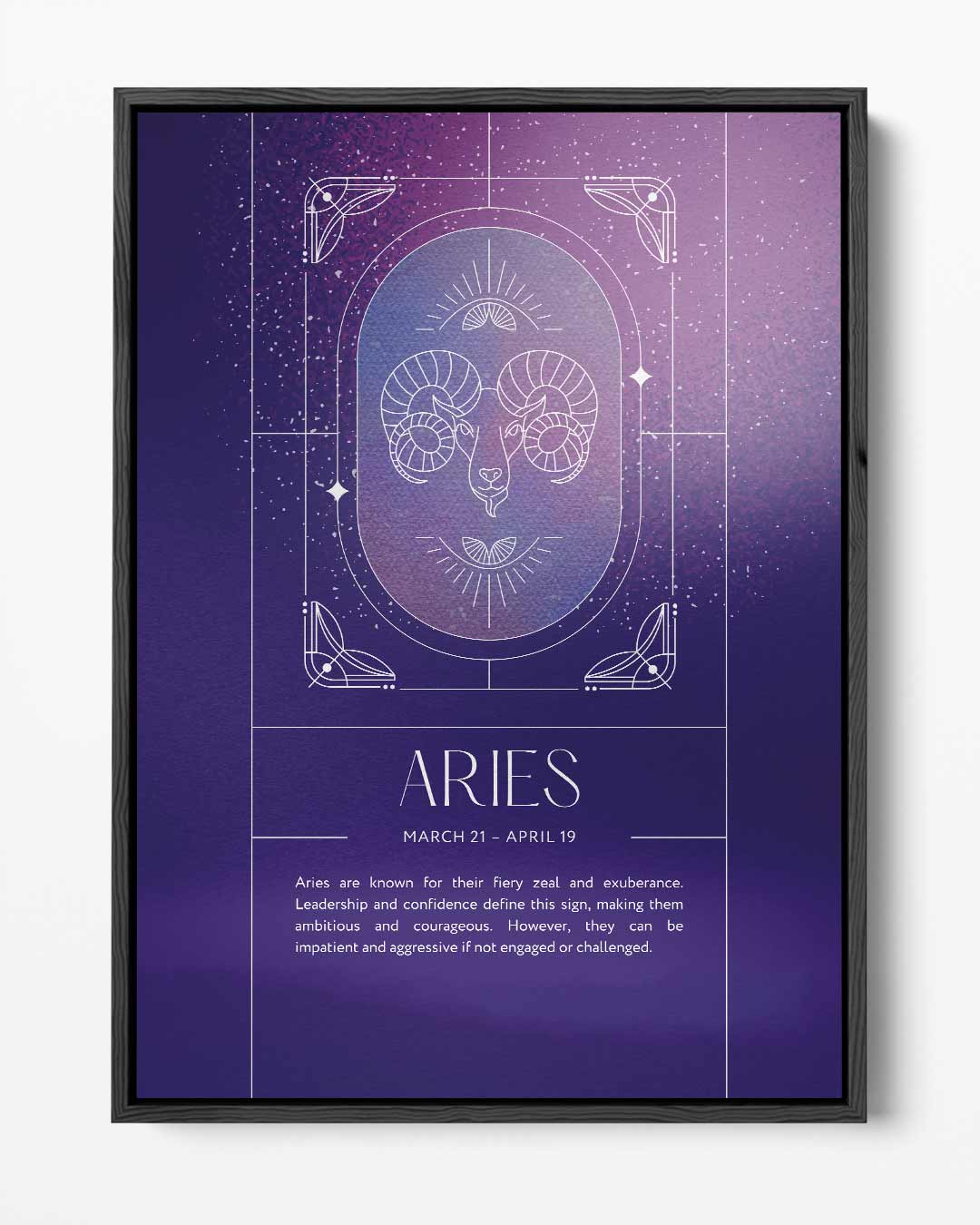 Aries Sterrenbeeld Poster Kunstwerk-canvas-dibond-plexiglas-wanddecoratie-WallArtistic