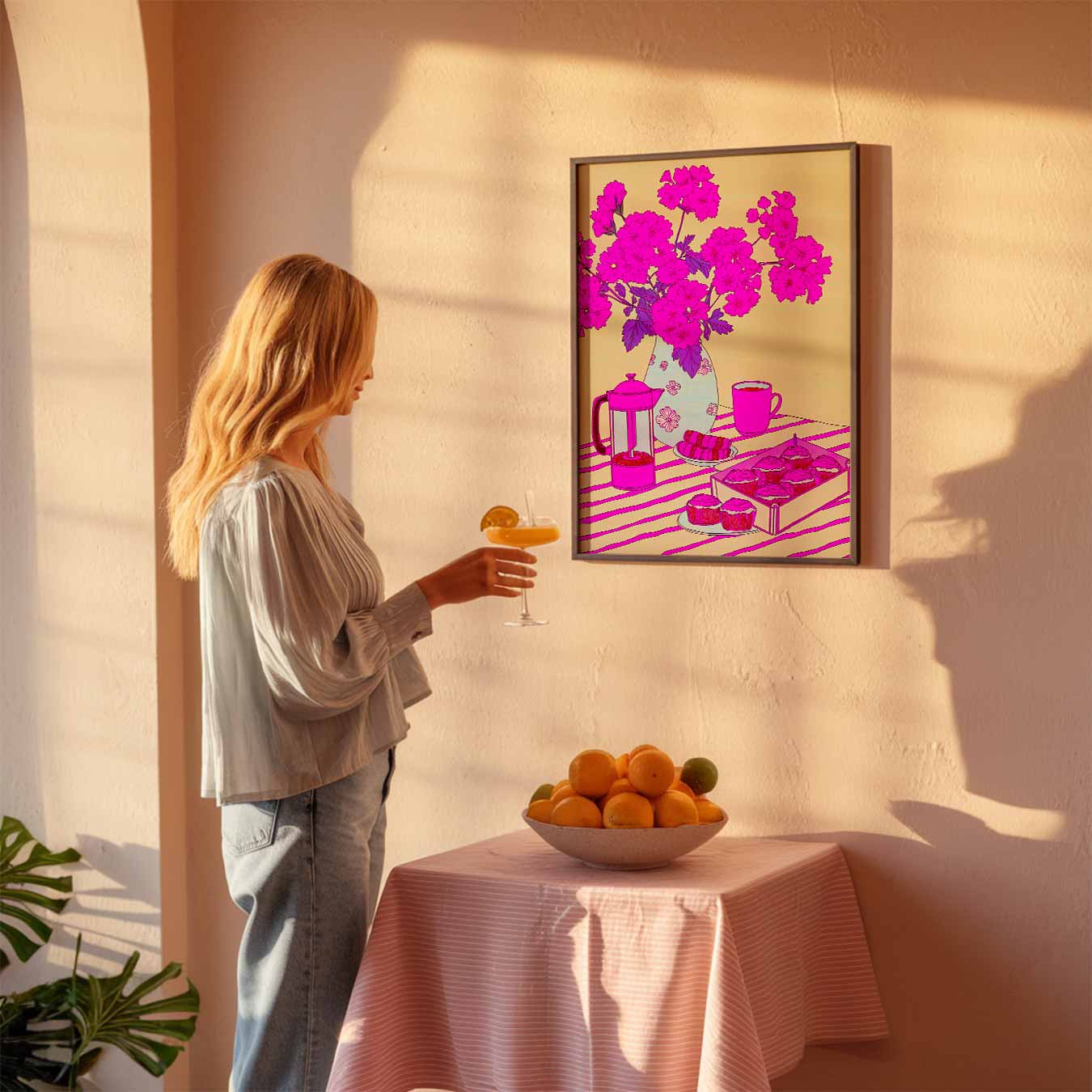 Bloemrijke Ontbijtverrassing Poster