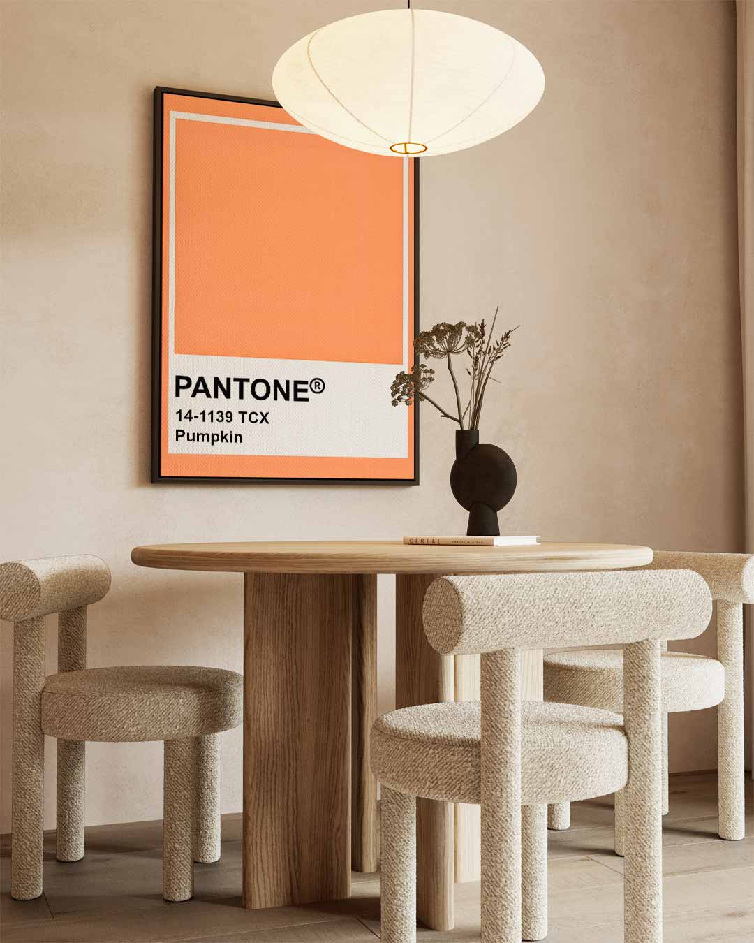 Vrolijke Pompoen Kleurstaal Kunstwerk-canvas-dibond-plexiglas-wanddecoratie-WallArtistic