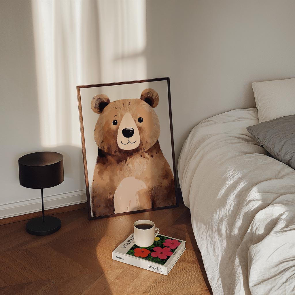 Schattige Bruine Beer Poster