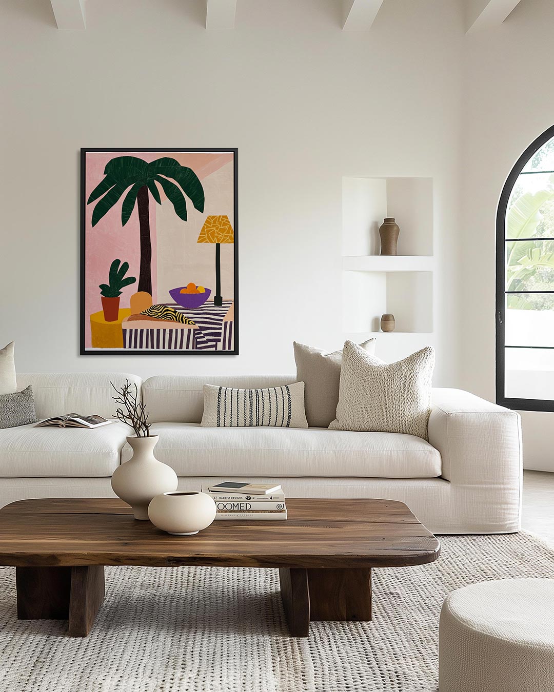 Tropische interieur scène Kunstwerk