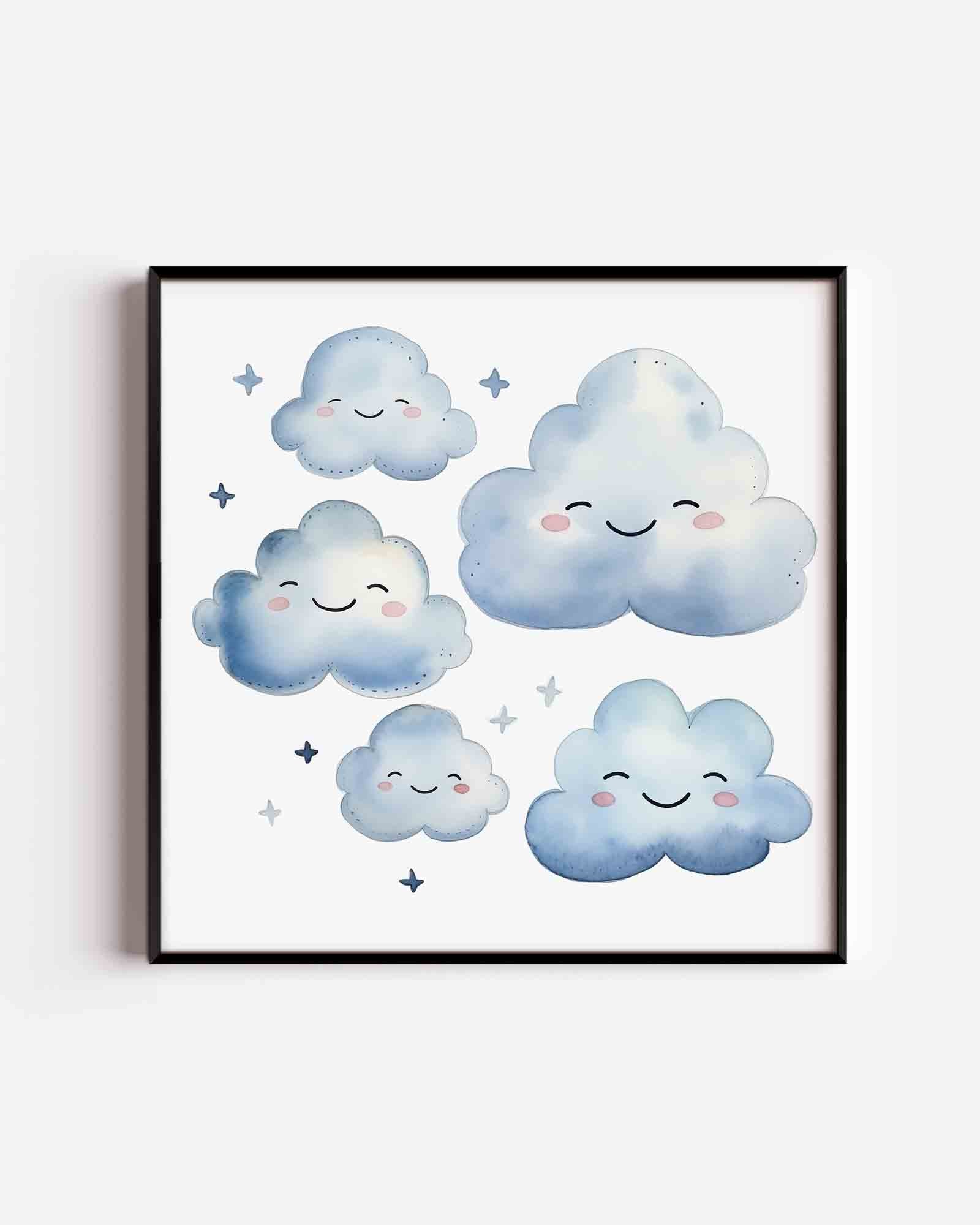 Lachende wolken Poster