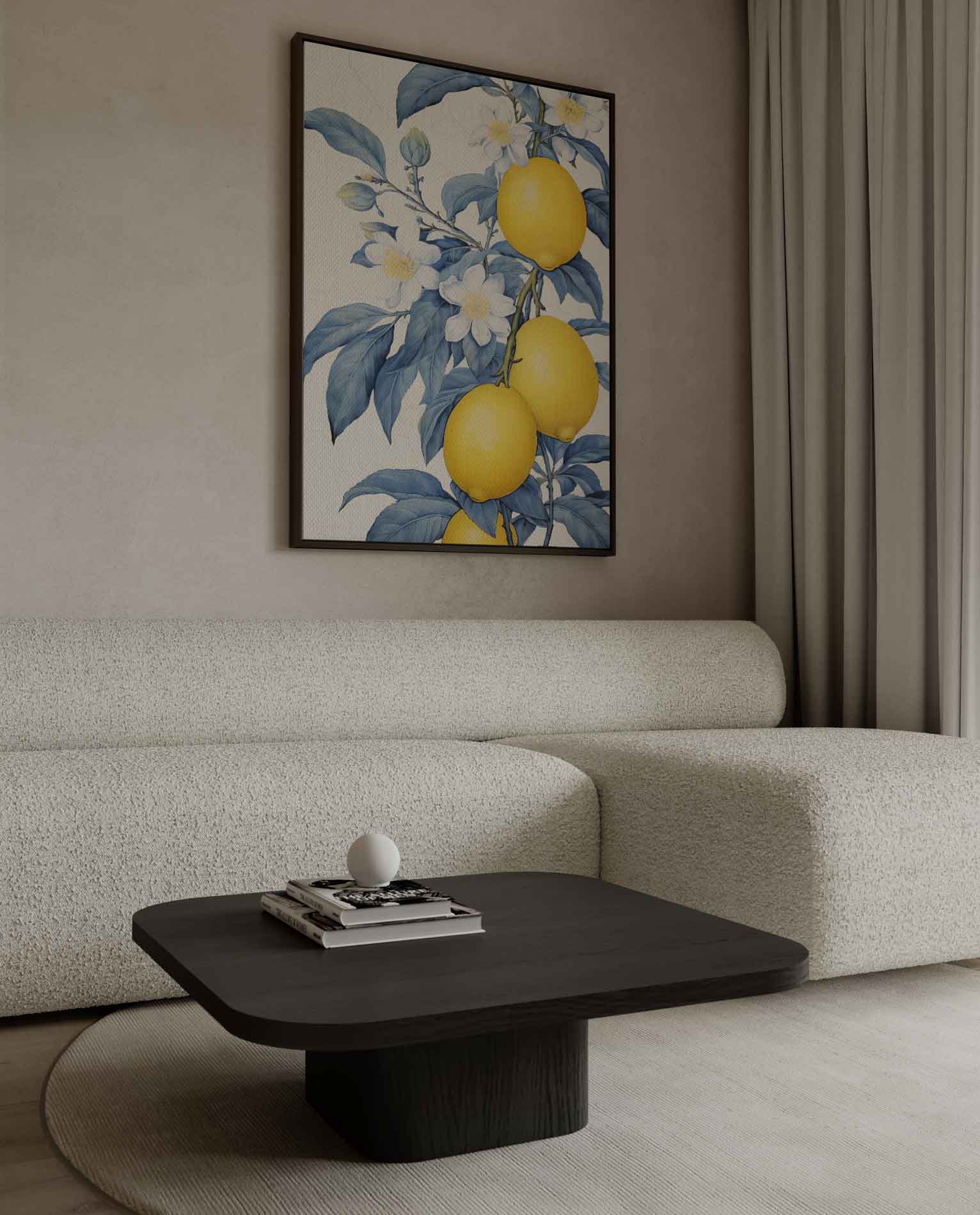 Frisse Citroen Bloesem Kunstwerk-canvas-dibond-plexiglas-wanddecoratie-WallArtistic