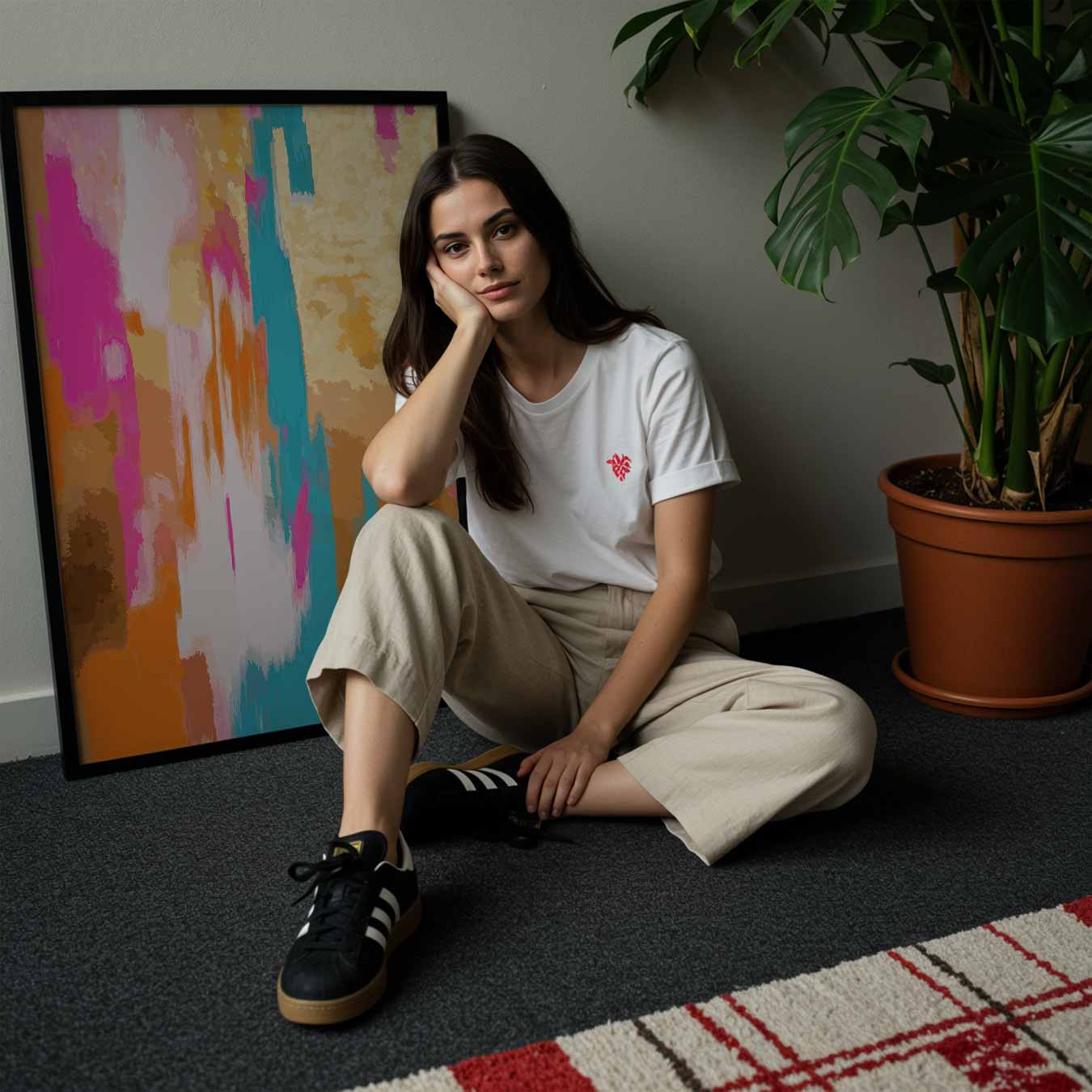 Kleurrijke Abstracte Expressie Poster-WallArtistic