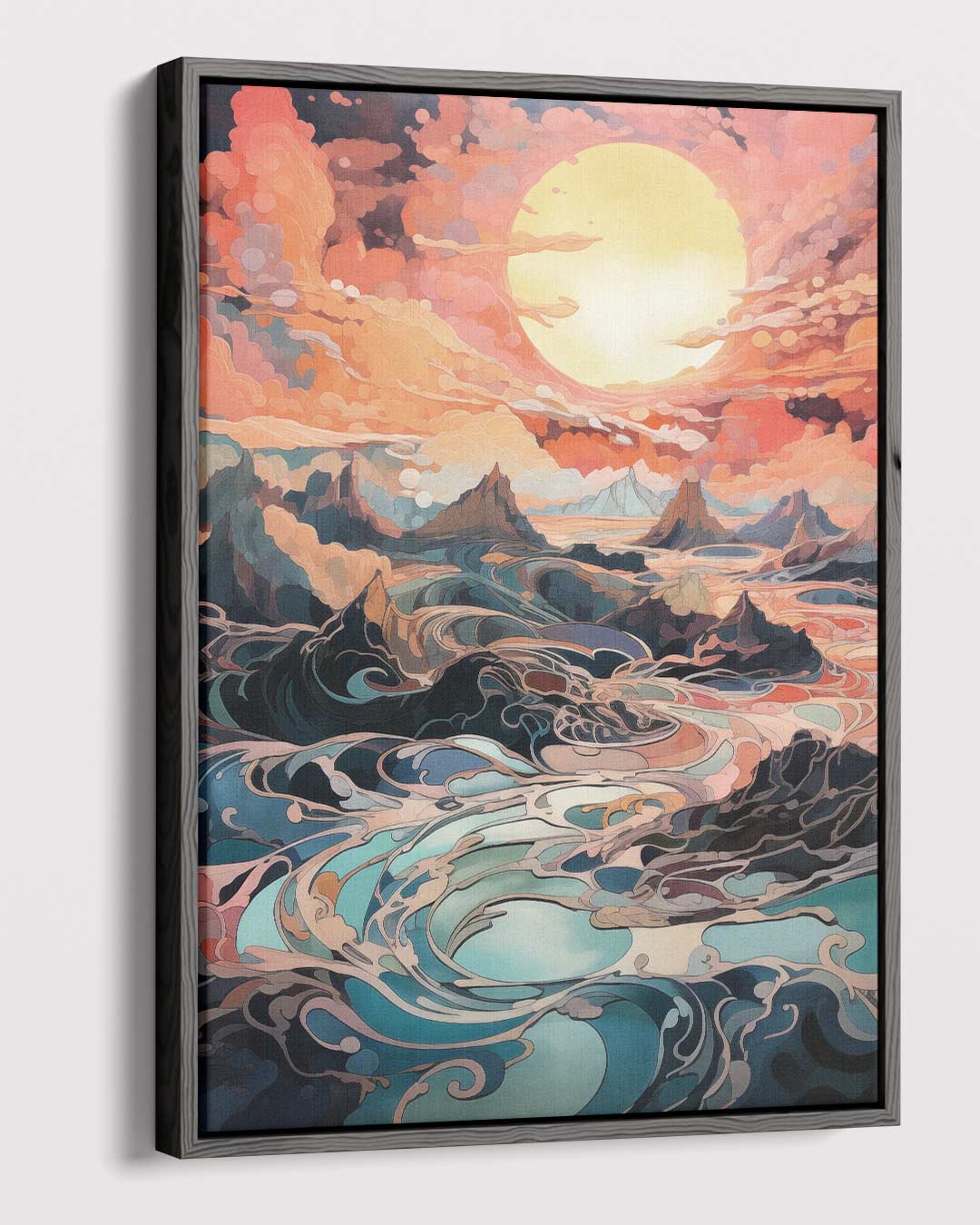Kleurrijke Hemellandschap Kunstwerk-canvas-dibond-plexiglas-wanddecoratie-WallArtistic