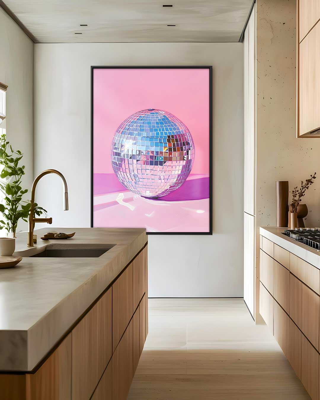 Disco Sfeer Bol Kunstwerk Kunstwerk-canvas-dibond-plexiglas-wanddecoratie-WallArtistic
