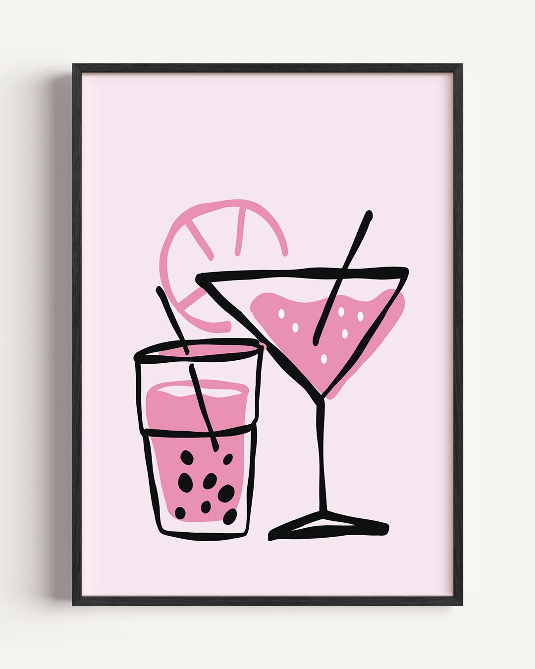 Tropische Cocktail Illustratie Poster