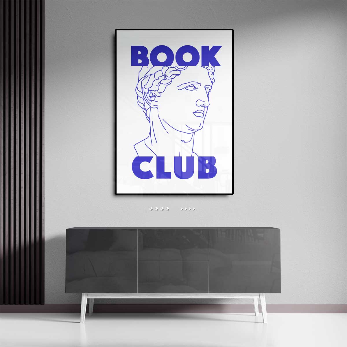 Boekclub Klassieke Buste Kunstwerk-canvas-dibond-plexiglas-wanddecoratie-WallArtistic