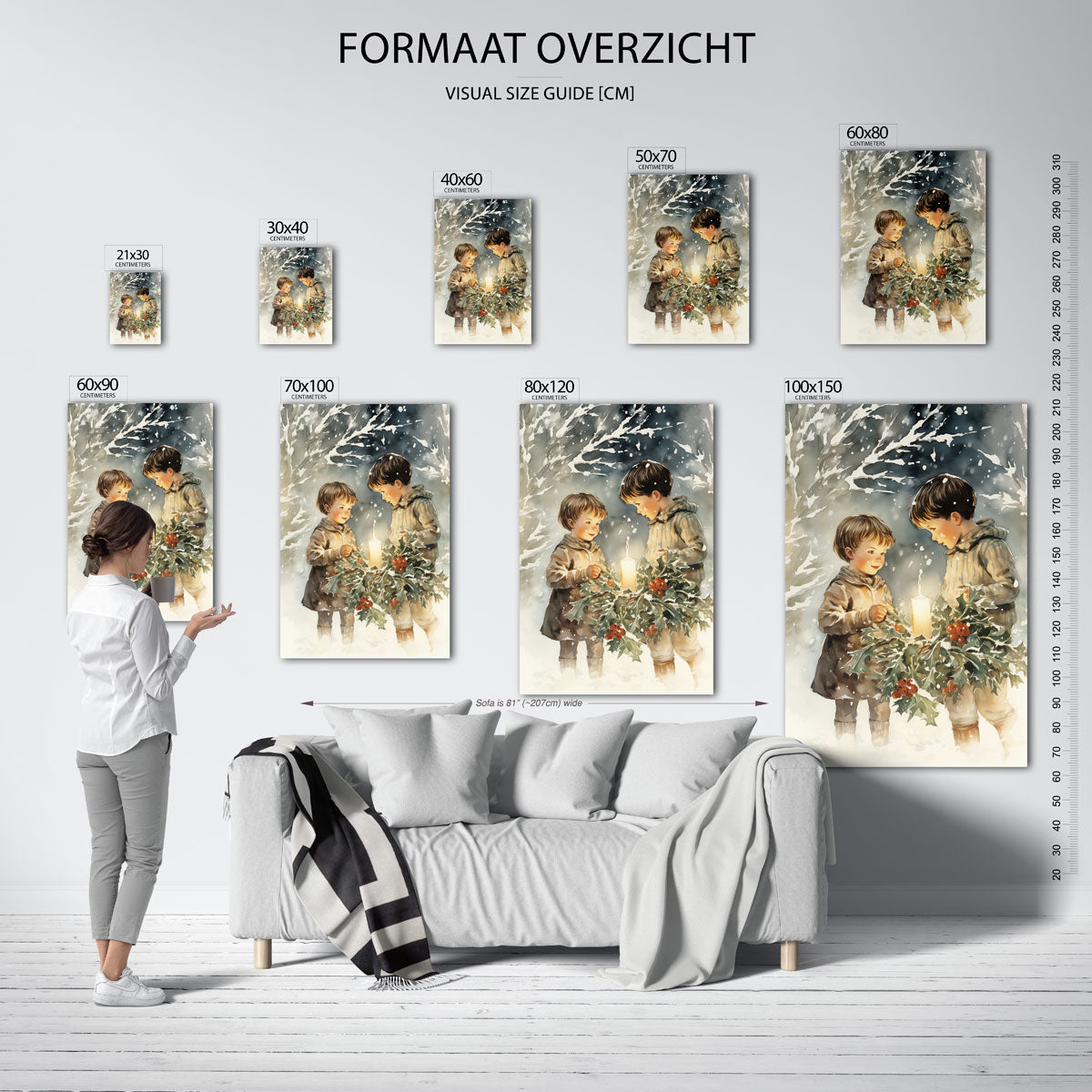 Kinderen met kaars Poster