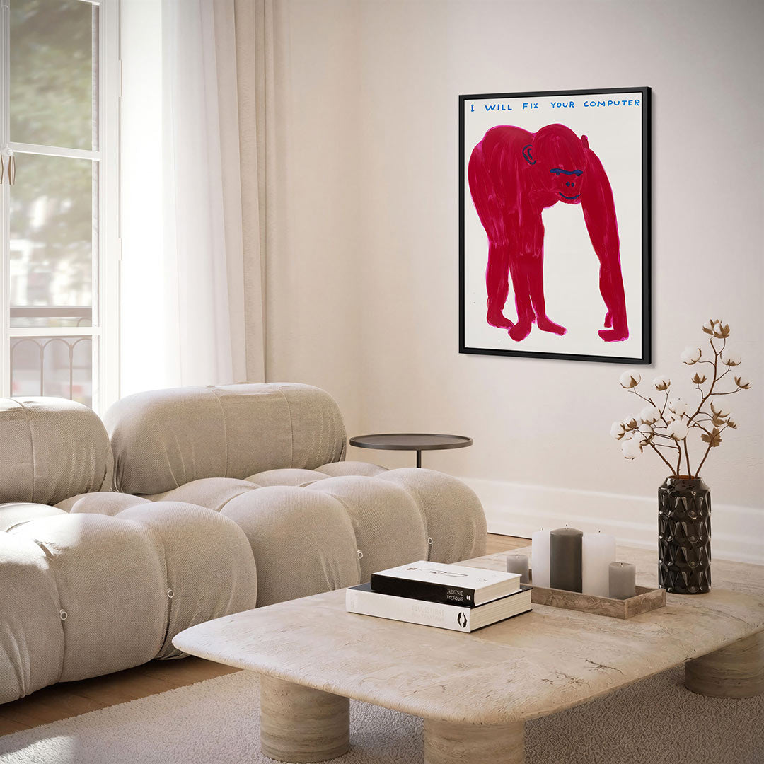 Speelse aap illustratie Kunstwerk