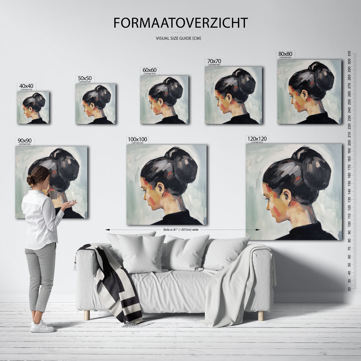 Vrouw met knot Poster