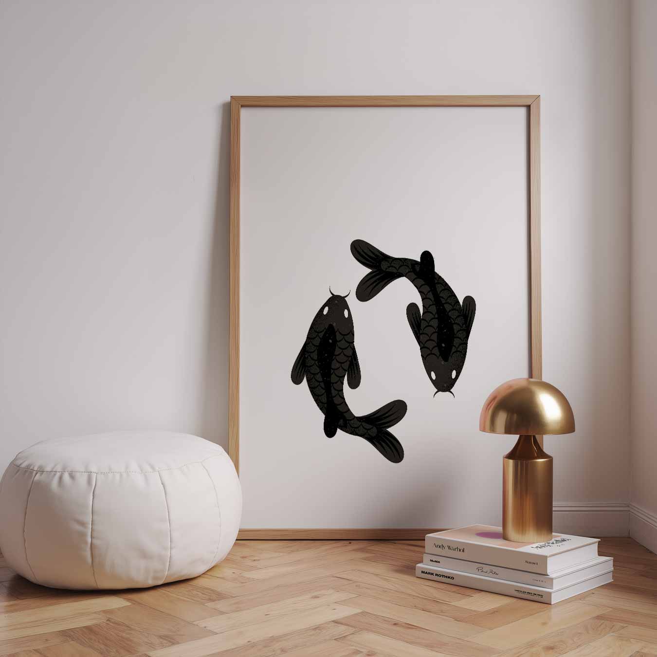 Koi Vissen Yin Yang Poster