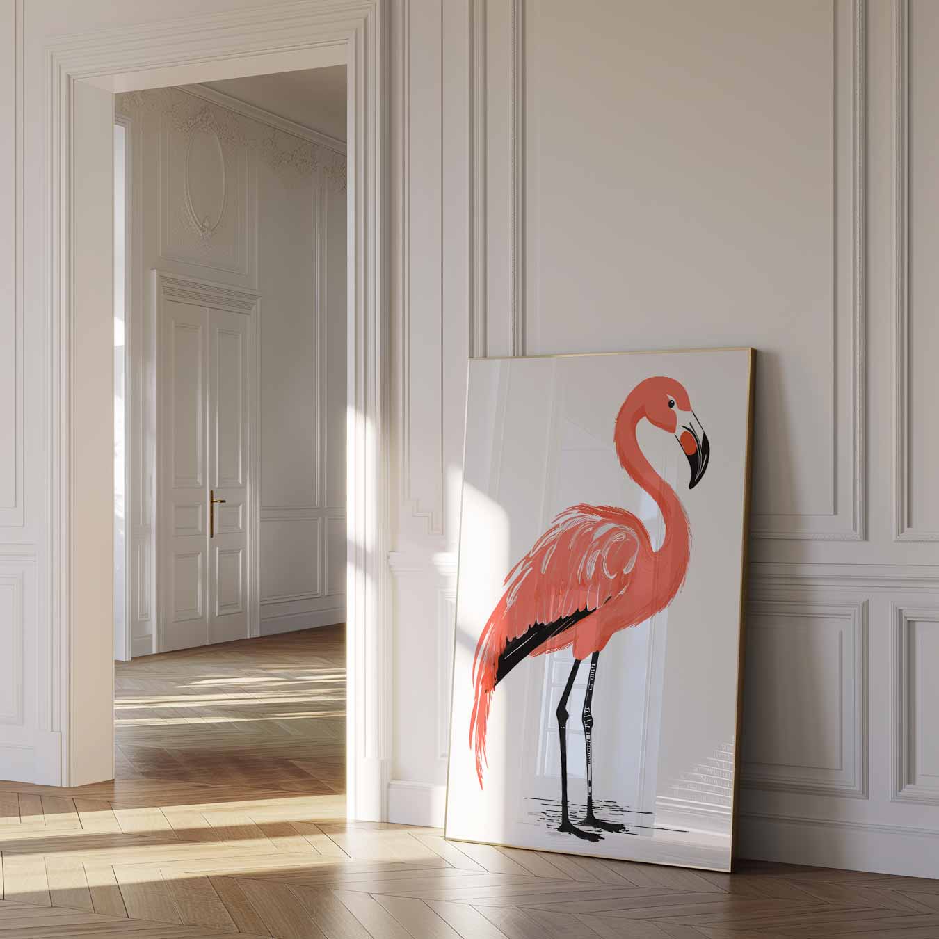 Flamingo Elegantie Poster-WallArtistic