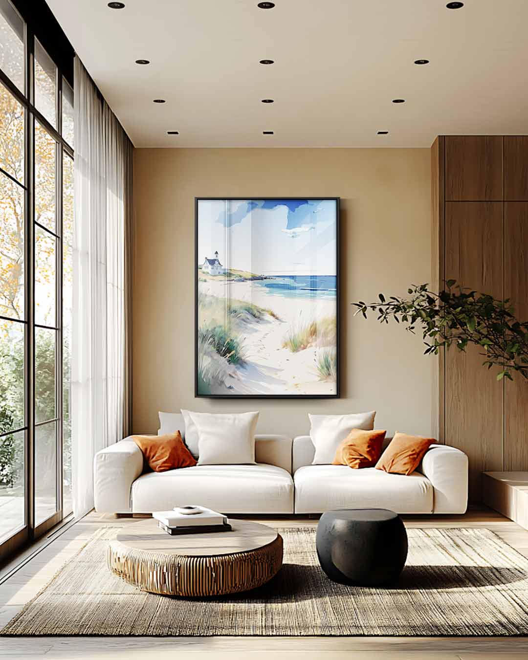 Zomer aan Zee Kunstwerk-canvas-dibond-plexiglas-wanddecoratie-WallArtistic