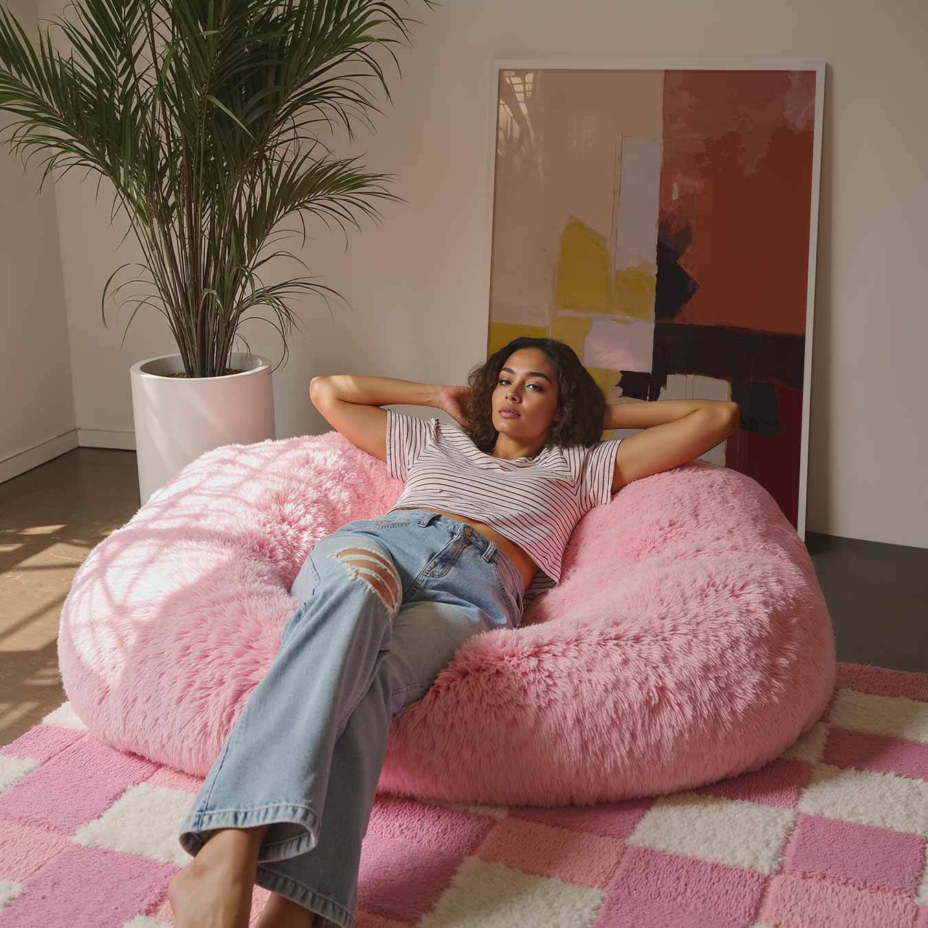 Abstracte Rode Beleving Poster-WallArtistic