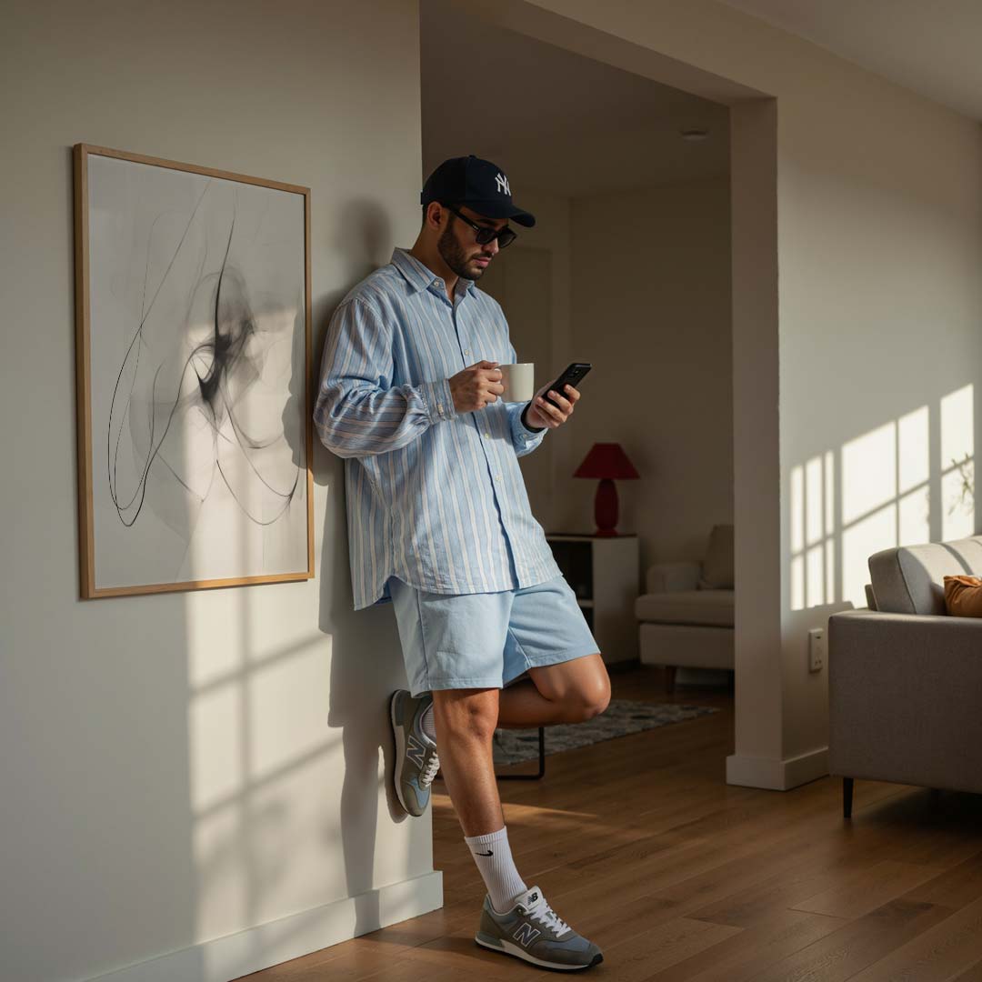 Minimalistische Zwart-Wit Abstracte Poster-WallArtistic