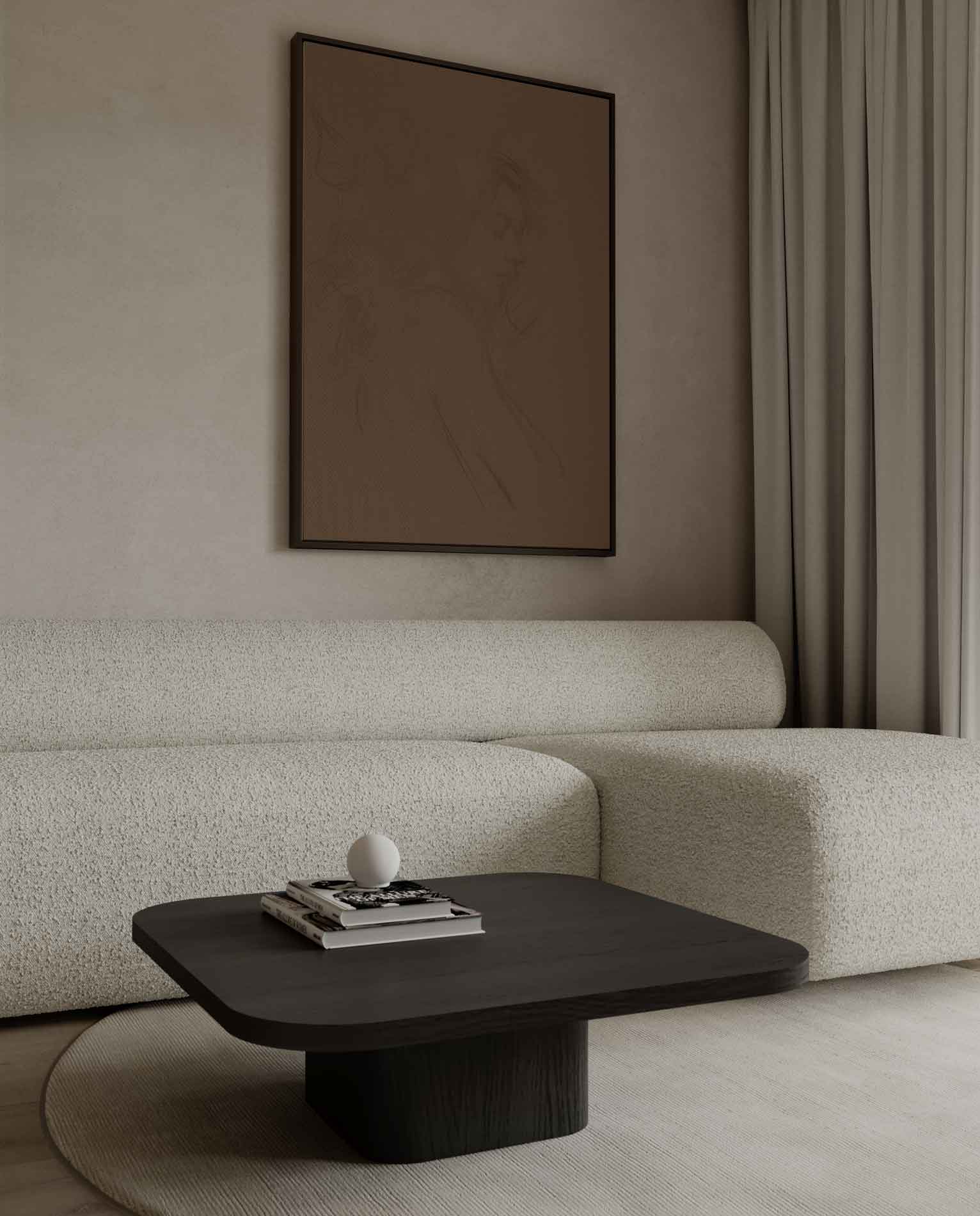 Dromerige Zachte Schets Kunstwerk-canvas-dibond-plexiglas-wanddecoratie-WallArtistic