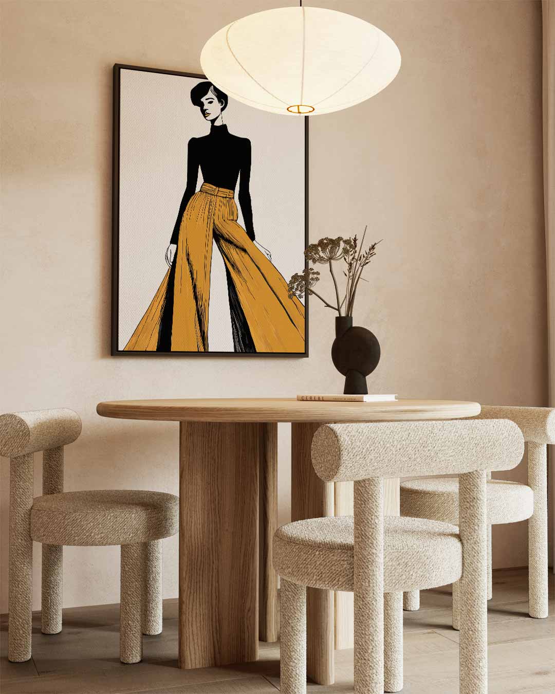 Moderne Mode-Illustratie Kunstwerk-canvas-dibond-plexiglas-wanddecoratie-WallArtistic