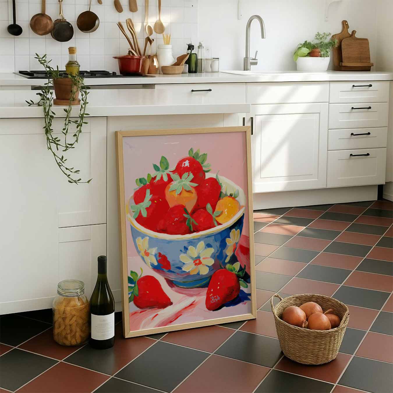Zomerse Aardbeien Poster-WallArtistic