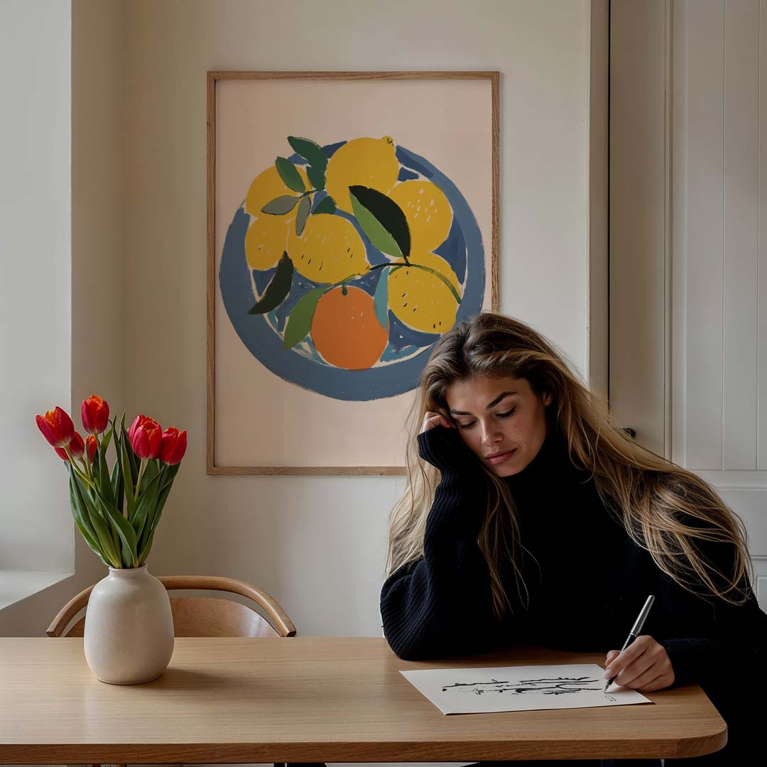 Vrolijke Citrus Schilderij Poster-WallArtistic