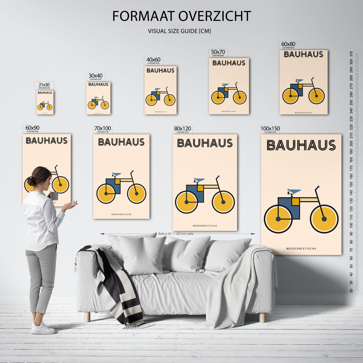 Fietsvorm en kleur Poster