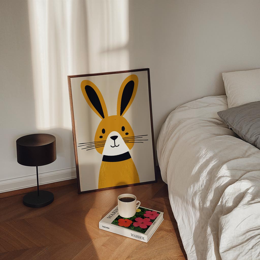 Vrolijke Konijn Kunstposter