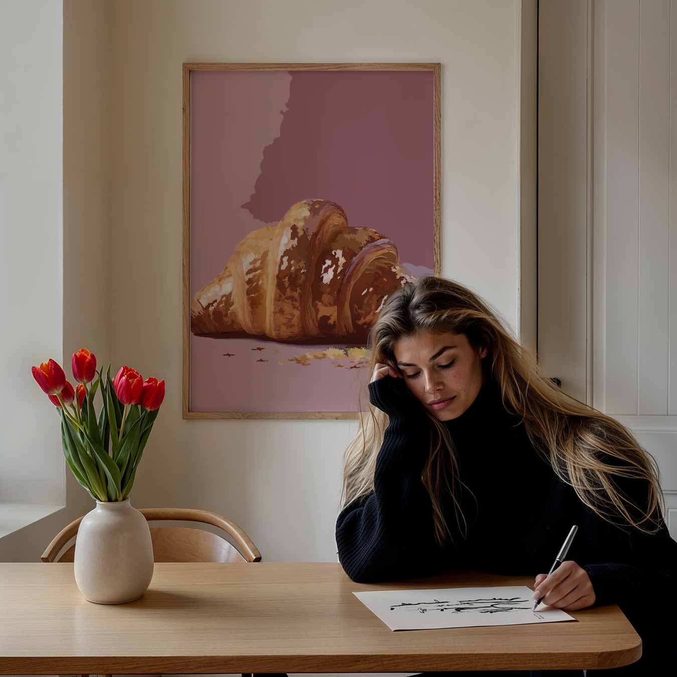 Stijlvolle Croissant Poster-WallArtistic